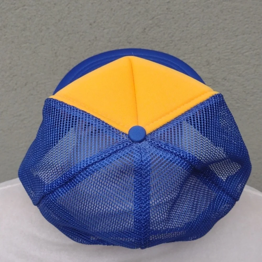 Vintage Otto Foam Blue Yellow Mesh Snap Back Cap Red Bluff 1250